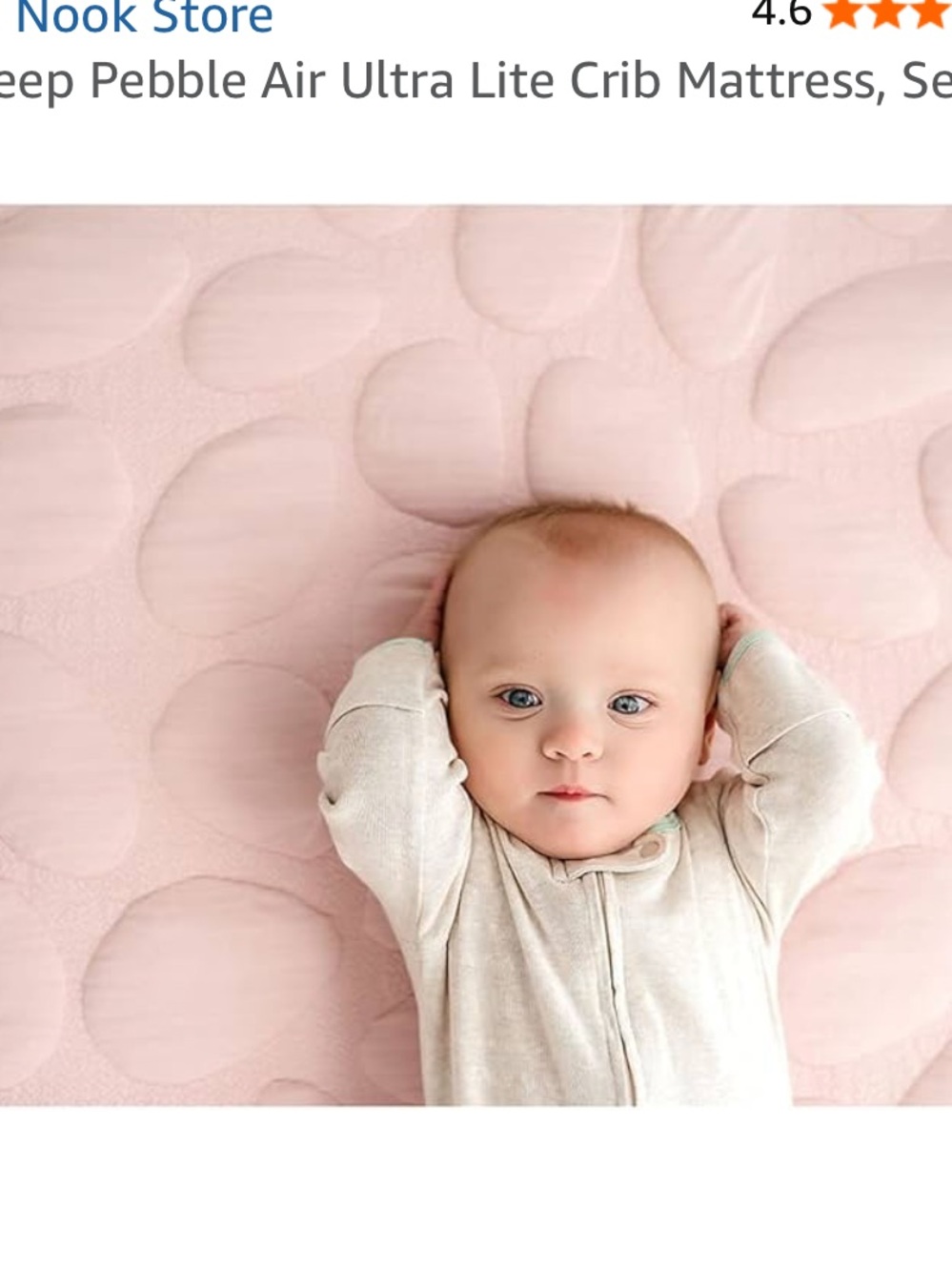 Nook Pebble Crib Mattress sheet in Light Pink